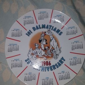 1986 101 Dalmatians  25th Aniversary Plate original disney
